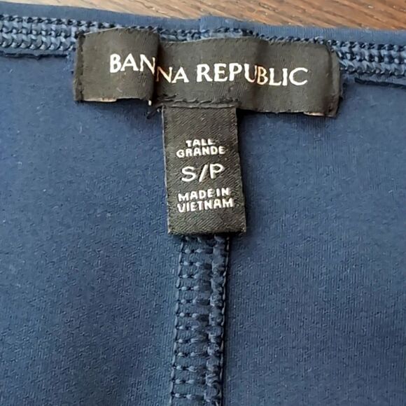 Banana Republic navy fit and flare v neck midi dress size S Tall - Picture 4 of 9